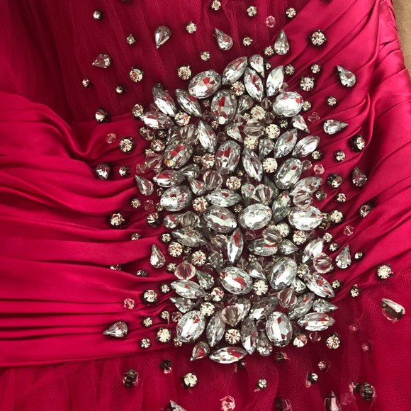 Sherri Hill Fuchsia Dress - Picture 6 of 9